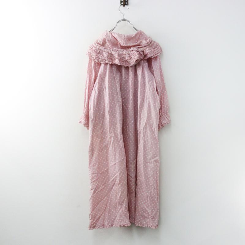 美品 ピンクハウス PINK HOUSE 水玉模様 フード付き ワンピース ピンク 