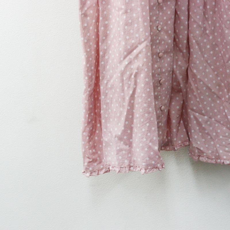 美品 ピンクハウス PINK HOUSE 水玉模様 フード付き ワンピース ピンク