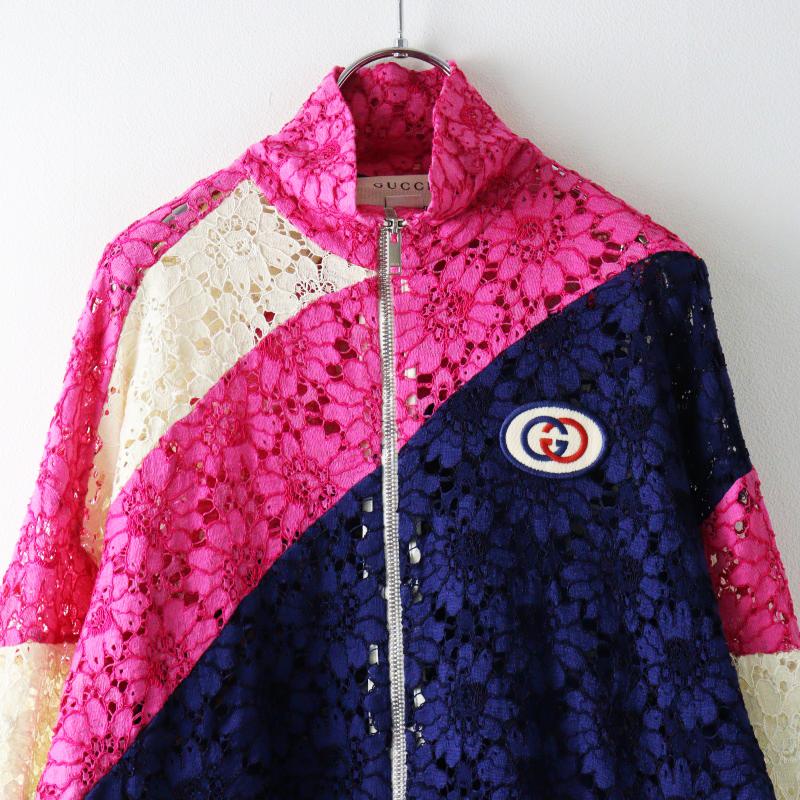 GUCCI（グッチ） 美品 GUCCI Lace Interlocking GG Patch Track Jacket