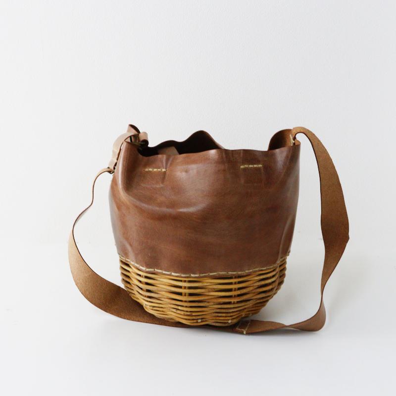 エバゴス ebagos 2way どんぐり オイルショルダー＼ブラウン 紅籐 かご 