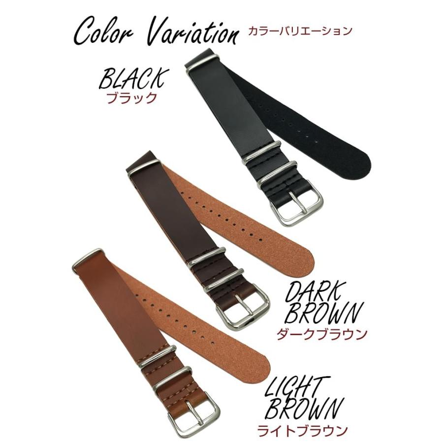 腕時計替えベルトNATOタイプ フェイクレザー ブラック 22mm 22mm 替えベルト 替えバンド |  | 10