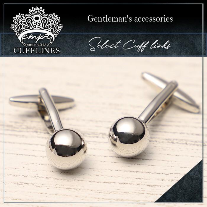 カフス ボール 球体 丸 シルバー シンプル  カフリンクス カフス 普段使い ボール ファッション 大人の男 パーティー プレゼント ギフト ダブルカフス |  | 01