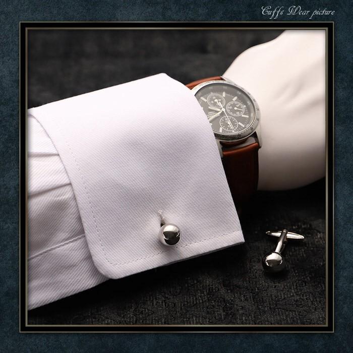 カフス ボール 球体 丸 シルバー シンプル  カフリンクス カフス 普段使い ボール ファッション 大人の男 パーティー プレゼント ギフト ダブルカフス |  | 02