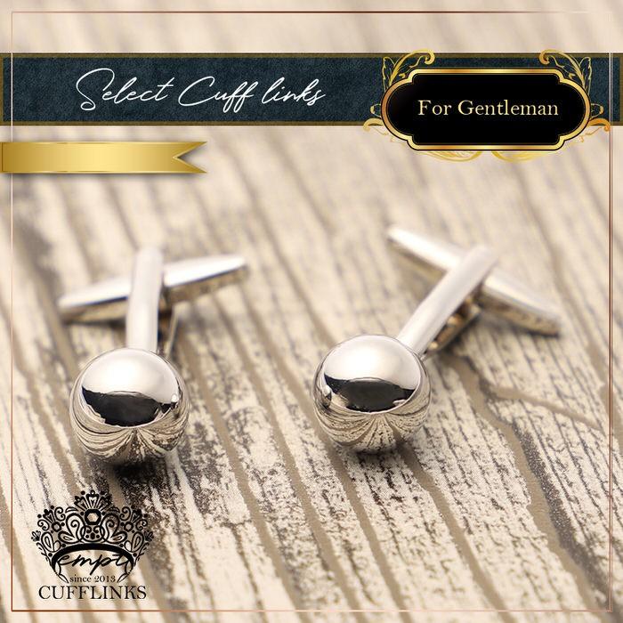 カフス ボール 球体 丸 シルバー シンプル  カフリンクス カフス 普段使い ボール ファッション 大人の男 パーティー プレゼント ギフト ダブルカフス |  | 03