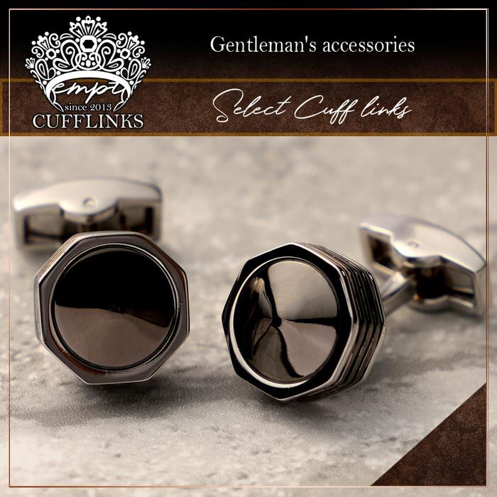 オクタゴン デザイン カフス シルバー 銀  カフスリンクス カフスボタン 落ち着き かっこいい フォーマル 男 誕生日 プレゼント 人気 Cuffs |  | 01
