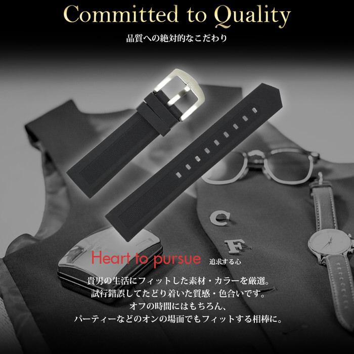 時計ベルト ラバ− シリコン 黒 ブラック 革 レザー 20mm 22mm 24mm バンド ベルト メンズ スポーツ 銀 シルバー 腕時計ベルト 時計 運動 男性 紳士 おしゃれ |  | 04