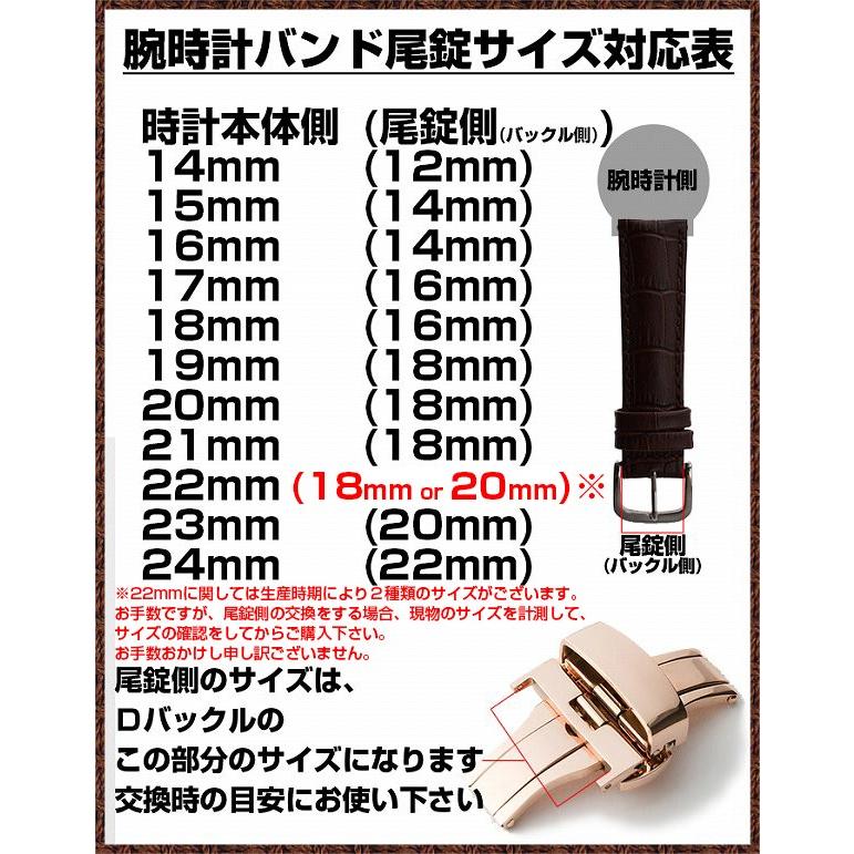 腕時計 ベルト dバックル 18mm 19mm 20mm 21mm 22mm |  | 16