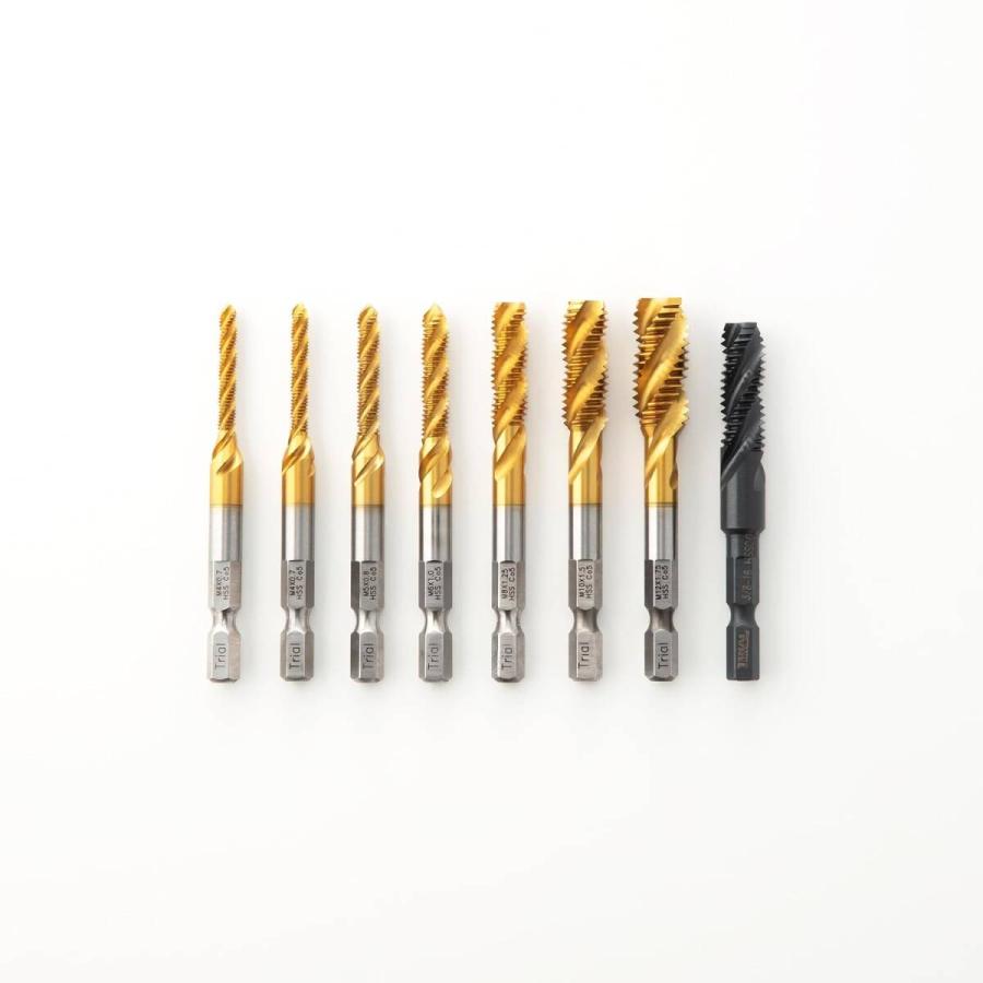 trial-c 六角軸タップ スパイラルタップ 下穴ドリルセット 16本 trial-c 六角軸タップ スパイラルタップ 下穴ドリルセット 16本