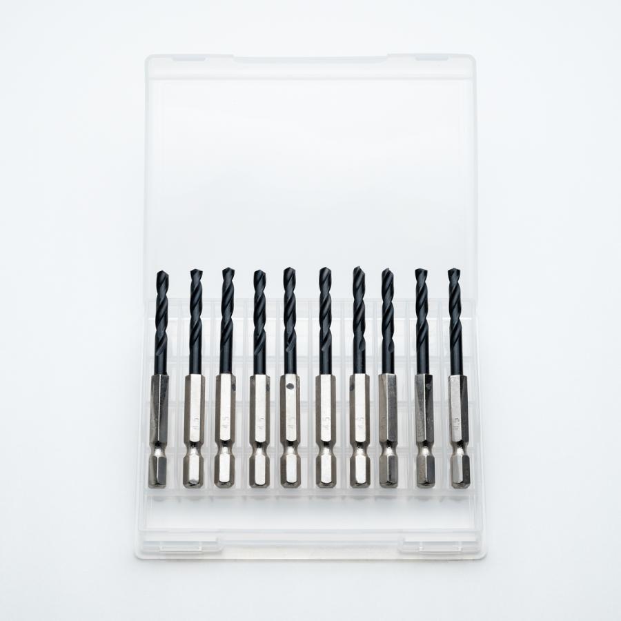 六角軸 ステンレス・鉄工用 ドリルビット キリ 4.5mm ケース(10本組