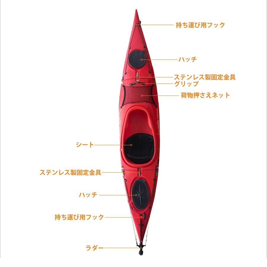３分割 カヤック フィッシング 一人乗り EX3550ST シーカヤック ツーリングの画像