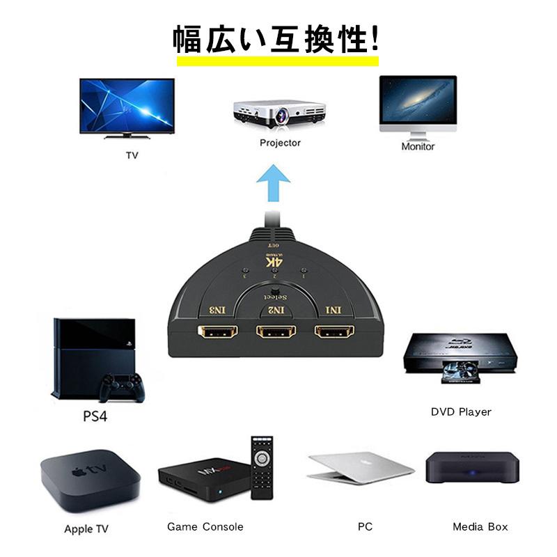 Hdmi 分配器 切替器 Hdmiセレクター 切り替え ディスプレイ テレビ Pc ゲーム機 Ps3 Xbox 3入力 1出力 4k 3d映 接続 変換アダプタ ケーブル 3ポート Tr Zu127 弥生通販 通販 Yahoo ショッピング