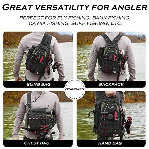 Ghosthorn フィッシングバックパック タックルスリングバッグ 釣りバックパック タックルボックスバッグ 釣りバックパック クーラーバッグ 保冷バッグ ロッドホルダー付き Ys タックルボックスバッグ お父さんへの釣りギ とらいあんぐるずヤフーショップ