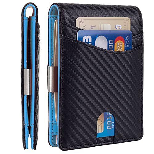 Mutural Minimalist Slim Wallet for Men Premium Leather Wallet with Money Cl