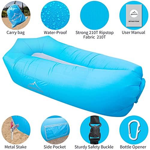 【即日発送】 AlphaBeing Inflatable Lounger Air Sofa Portable Inflatable Couch Mesh Hollo