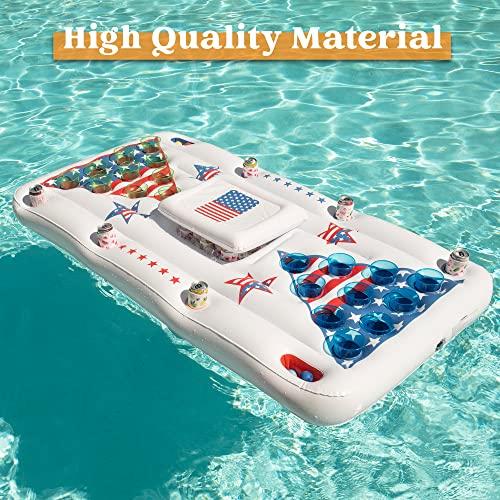 JOYIN Summer Pool Games Inflatable Pong Table Float for Adults 6x3 Ft Summe|triangles-asia|03