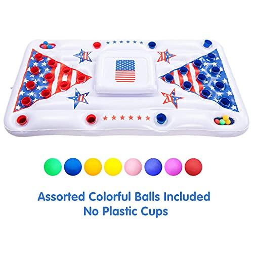 JOYIN Summer Pool Games Inflatable Pong Table Float for Adults 6x3 Ft Summe|triangles-asia|05