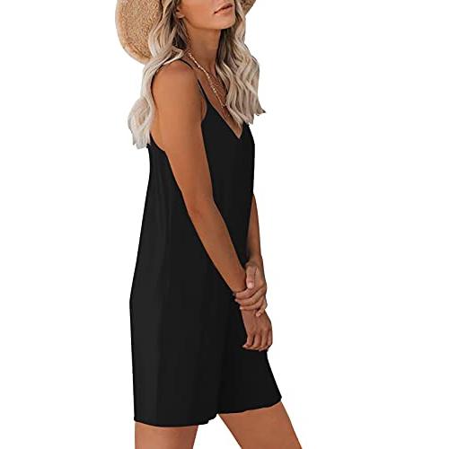  snugwind Womens Casual Sleeveless Strap Loose Adjustable  Jumpsuits Stretchy Shorts Romper with Pockets Small Black : Clothing, Shoes  & Jewelry