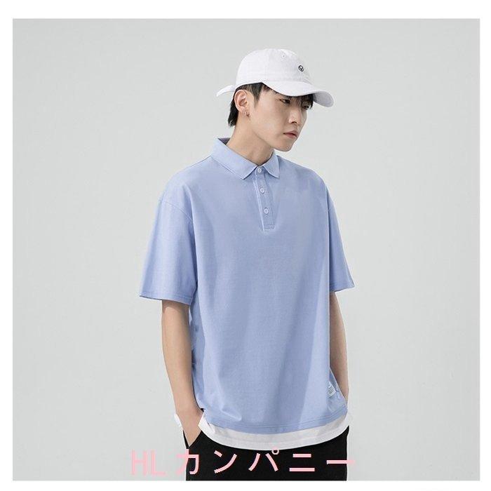 逸品 シャツメンズポロシャツ重ね着風ゴルフシャツビジネス半袖シャツpoloシャツカジュアルスポーツトップスtシャツ夏夏服 ポロシャツ カラー ピンク Www We Job Com