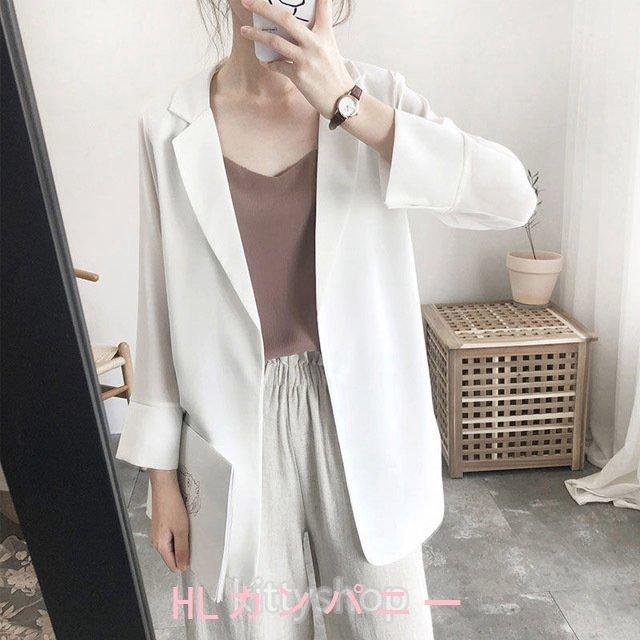 人気の雑貨がズラリ ジャケットレディース夏シフォン白ジャケット7分袖薄手テーラードジャケットブルーサマージャケットホワイトライトアウター日焼け冷房対策 テーラード ブレザー サイズ S Www Fattoriabacio Com