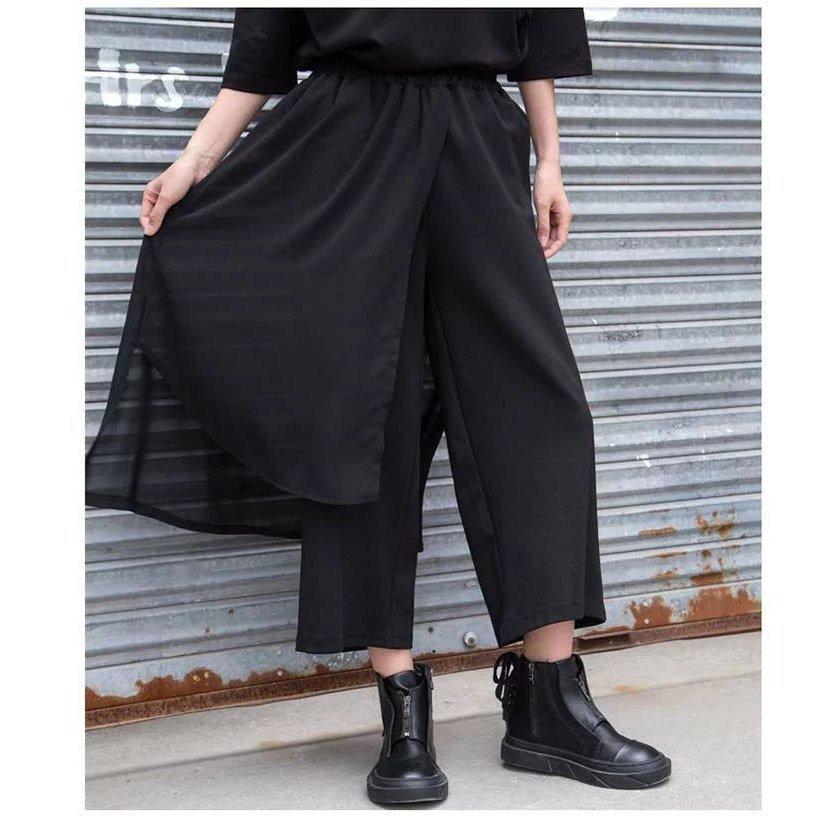 ゆったり柔らか ◇アルベロベロ◇異素材使いアシンメトリーパンツ - その他