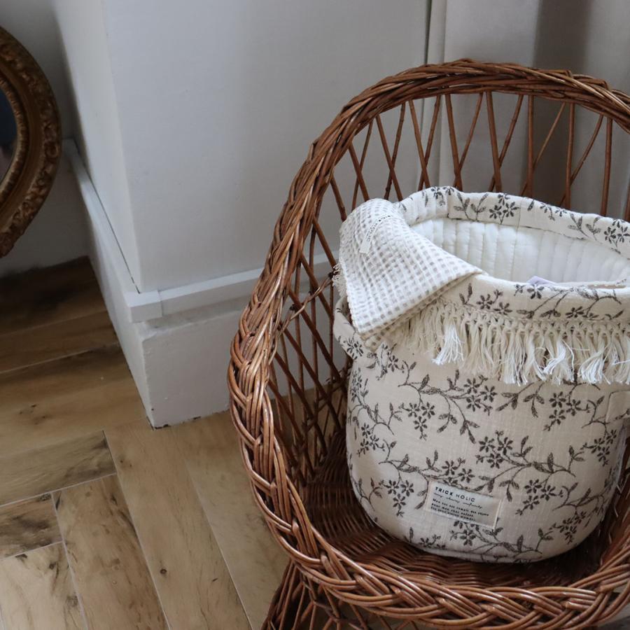 ヴィンテージ　ラビット　バスケット ラトビアの工房で作るハンドメイドかご | 柳のマガジンバスケット 木製