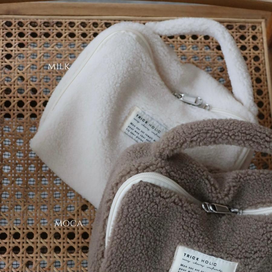 《SALE 3/4, 20時〜3/11, 8時》1,000円均一 【1点までネコポス可】Souffle boa trunkbag　milk /moca トランクバッグ　トリックホリック　オリジナルデザイン |  | 01