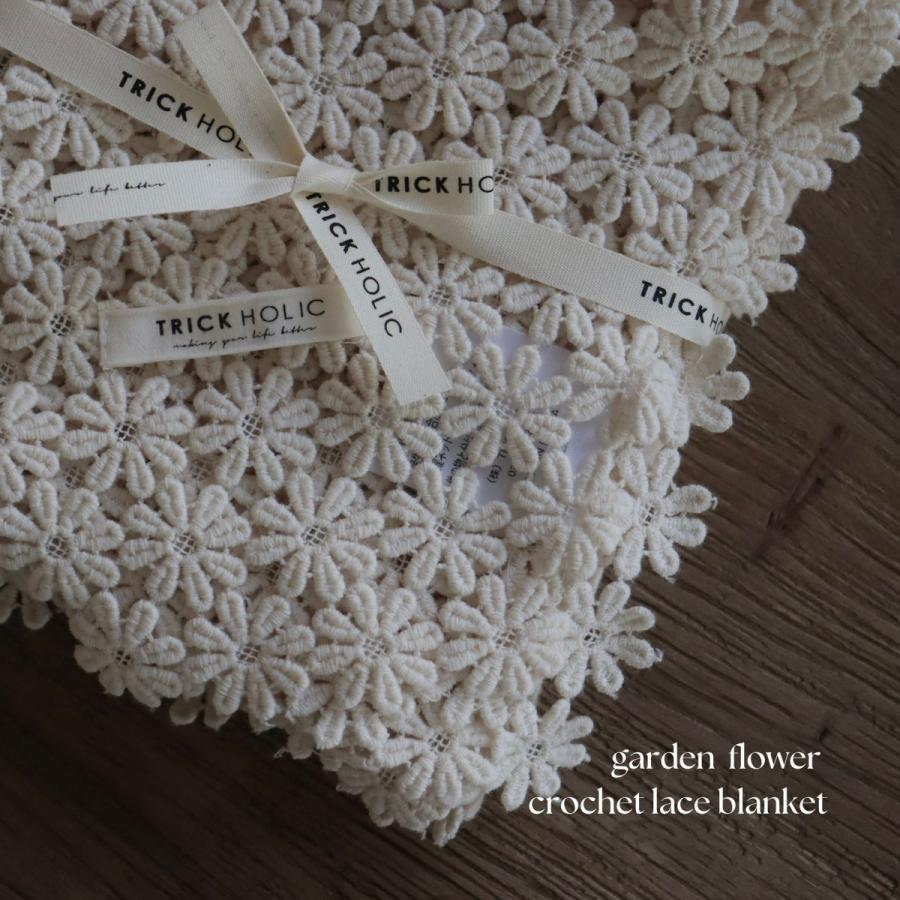 【11/15 PM 4時頃再入荷】【1点のみネコポス可】garden flower crochet lace blanket（約70×85cm）ガーデン　スワドル　本場韓国製 オリジナルブランケット | 