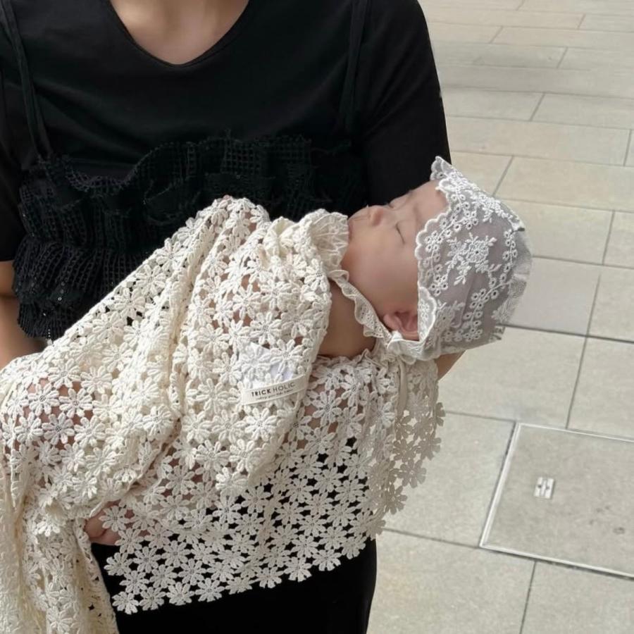 【11/15 PM 4時頃再入荷】【1点のみネコポス可】garden flower crochet lace blanket（約70×85cm）ガーデン　スワドル　本場韓国製 オリジナルブランケット |  | 13