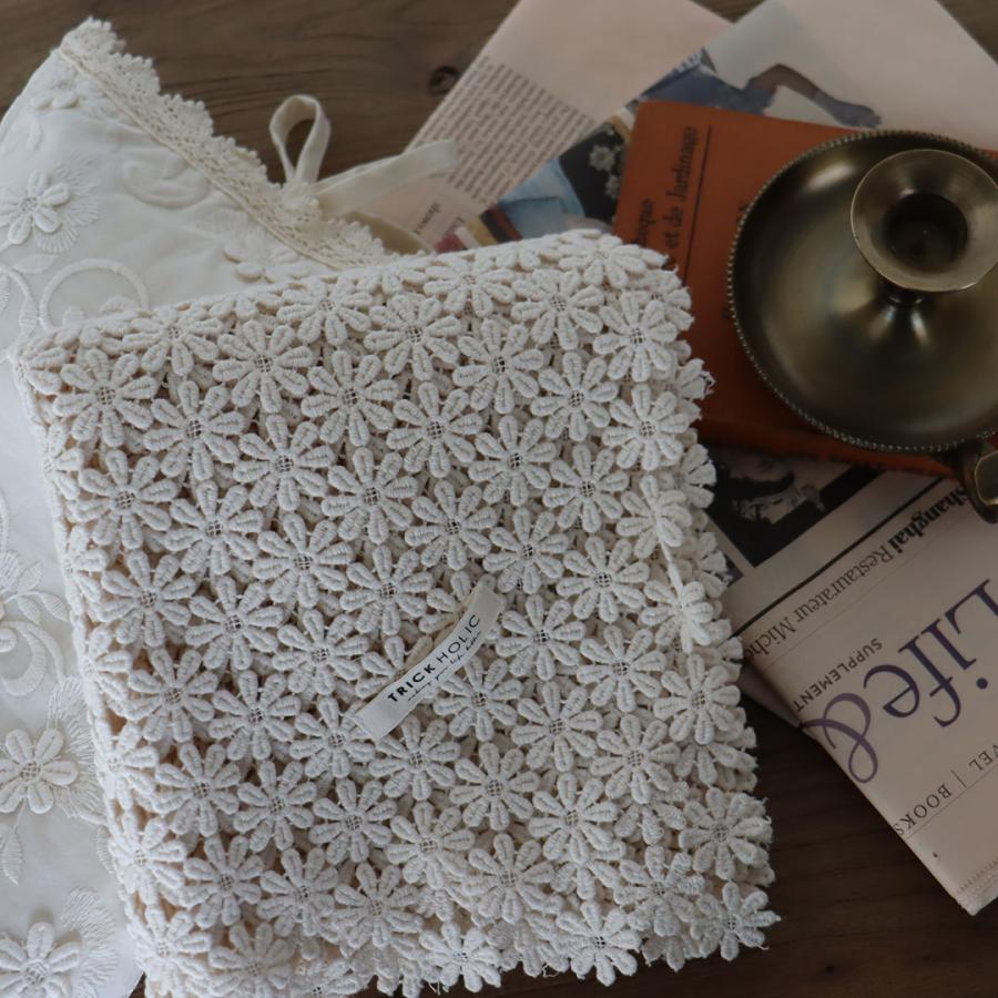 【11/15 PM 4時頃再入荷】【1点のみネコポス可】garden flower crochet lace blanket（約70×85cm）ガーデン　スワドル　本場韓国製 オリジナルブランケット |  | 02
