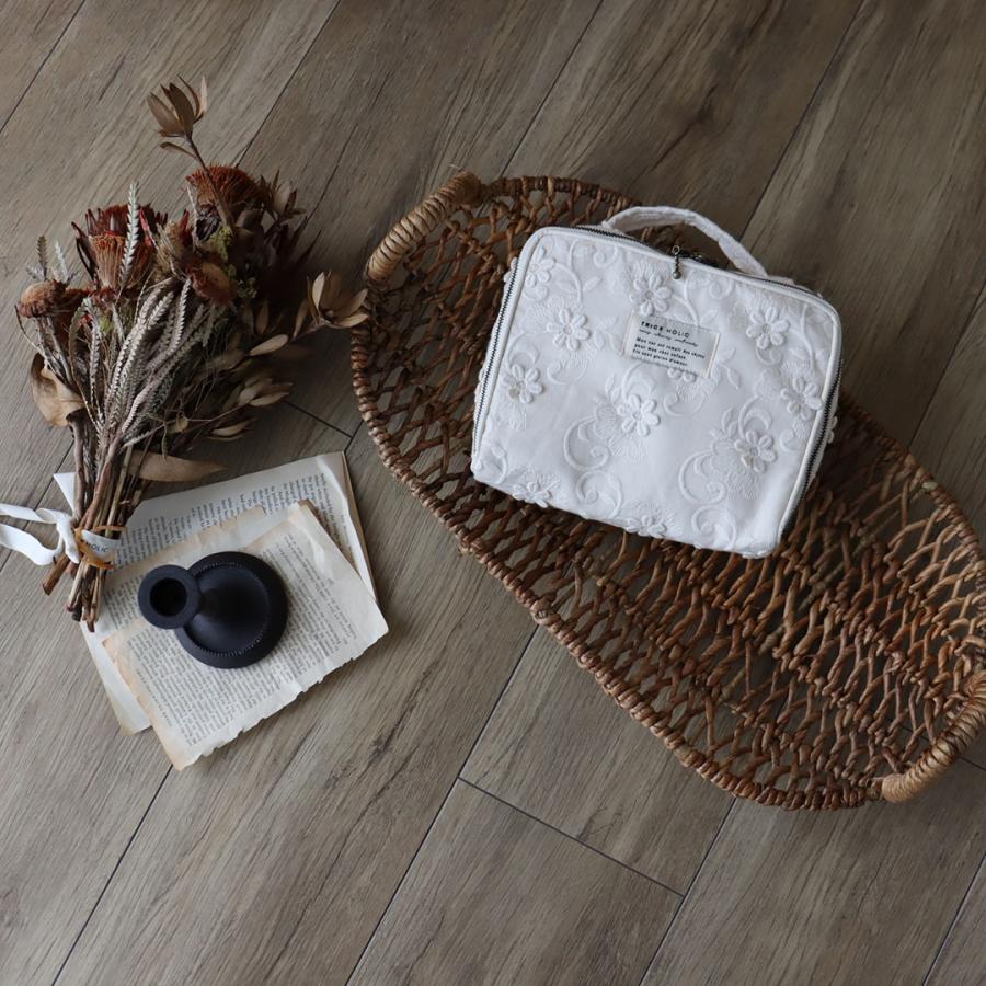 【2/28 11時頃再入荷】【1点までネコポス可】garden flower trunk bag Sサイズ　おむつケース　おむつバッグ　ガーデン　デイジー　花柄　TRICK HOLIC |  | 01