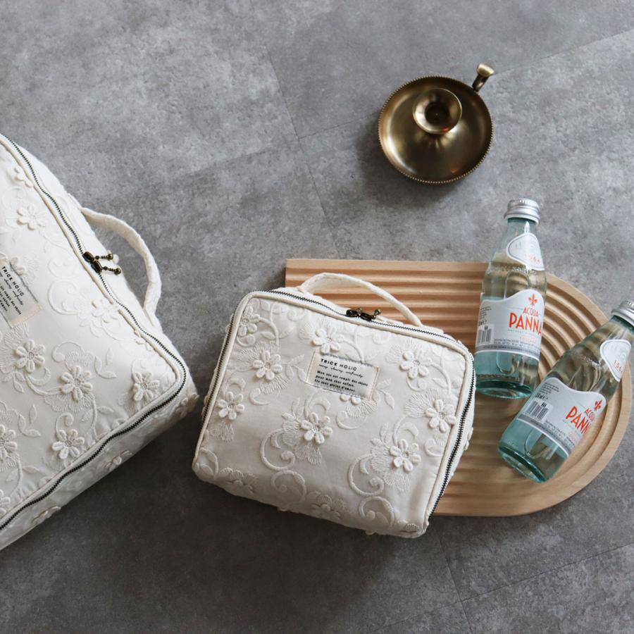 【2/28 11時頃再入荷】【1点までネコポス可】garden flower trunk bag Sサイズ　おむつケース　おむつバッグ　ガーデン　デイジー　花柄　TRICK HOLIC |  | 05