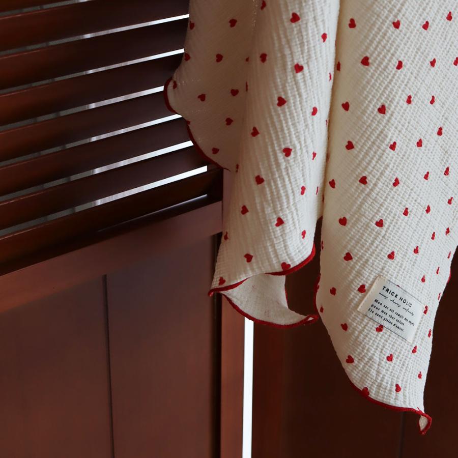 【1点のみネコポス可】Heart gauze blanket S-size（約70×85cm）ダブルガーゼ　コットン　本場韓国製 オリジナルブランケット |  | 04