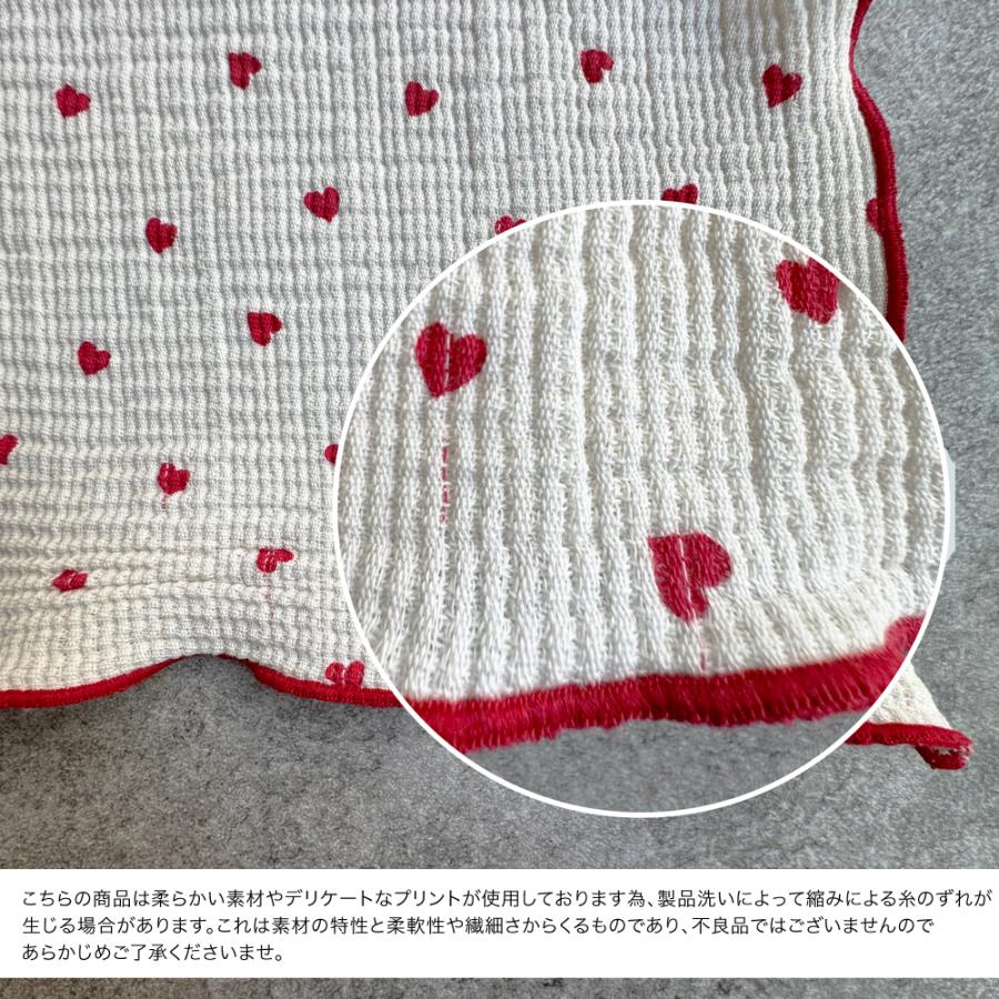 【5点までネコポス可】Heart gauze handkerchief（約30×30cm）ダブルガーゼ　ハンカチ　本場韓国製 オリジナルハンカチ |  | 12