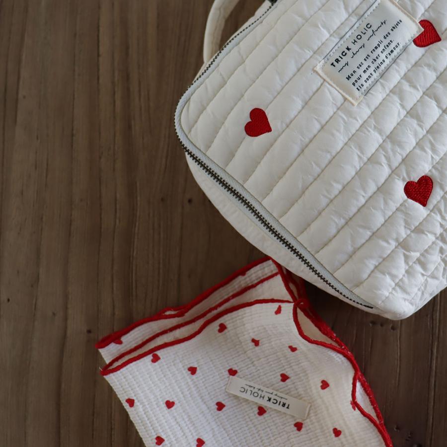 【5点までネコポス可】Heart gauze handkerchief（約30×30cm）ダブルガーゼ　ハンカチ　本場韓国製 オリジナルハンカチ |  | 09