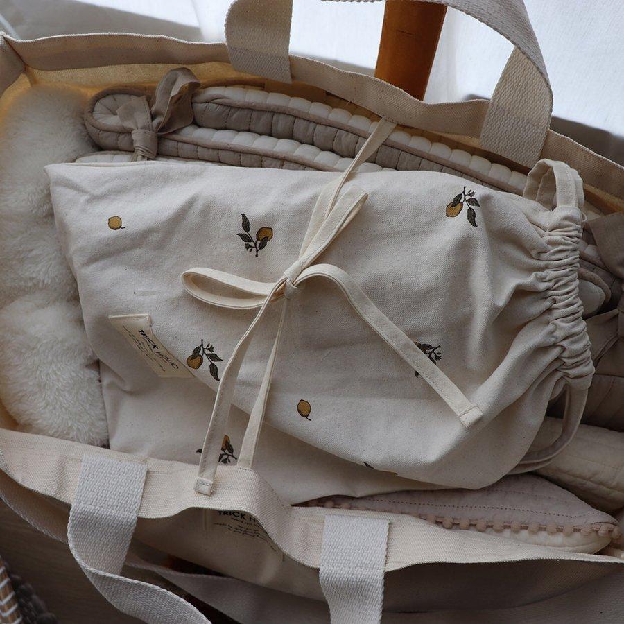 【2点までネコポス可】cotton pouch（vintage lemon & vintage blueberry）2枚set　レモン　ブルーベリー　パウチ　巾着　ポーチ　韓国製 |  | 07