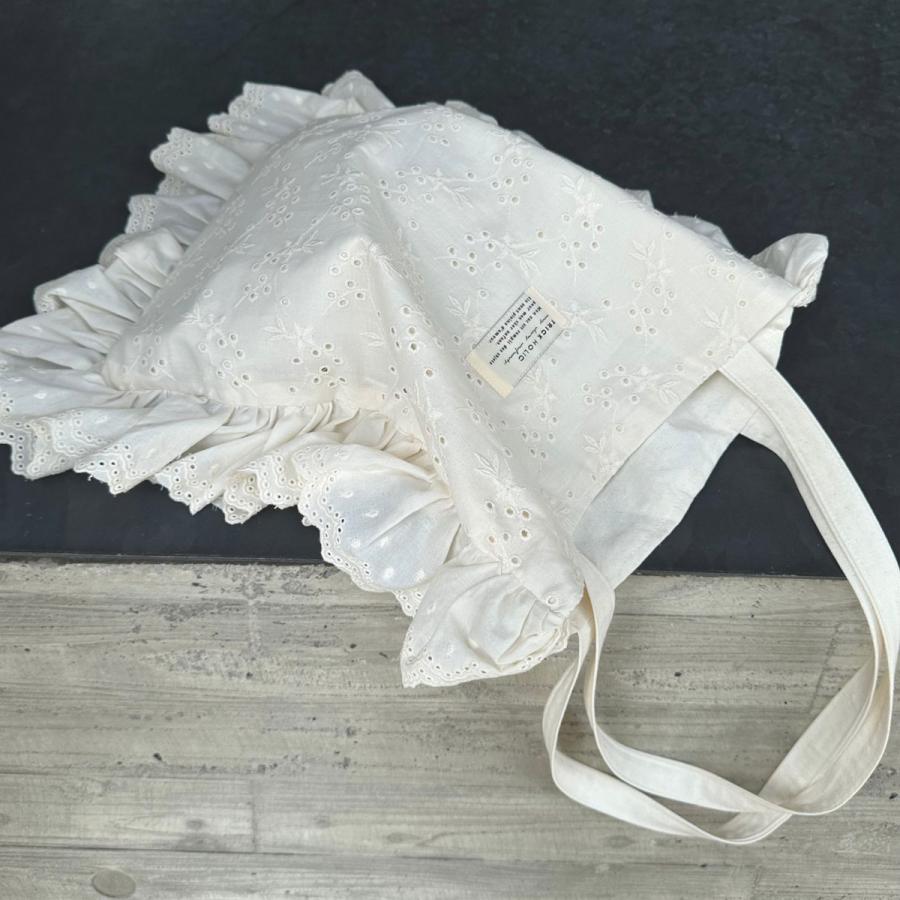 【1点までネコポス可】new eyelet lace cotton tote bag |  | 17