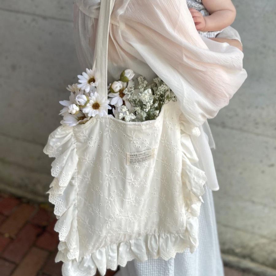 【1点までネコポス可】new eyelet lace cotton tote bag |  | 08