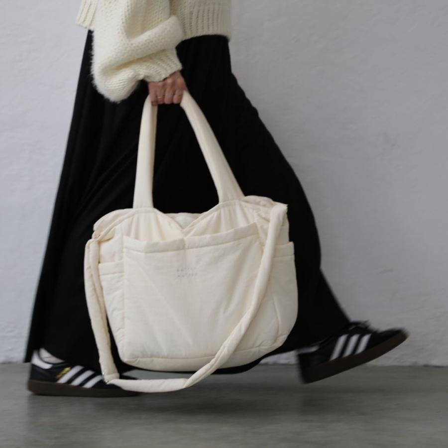 【6/3 AM 11時頃再入荷】renewal malrun malrun big tote  ivory /blackの画像
