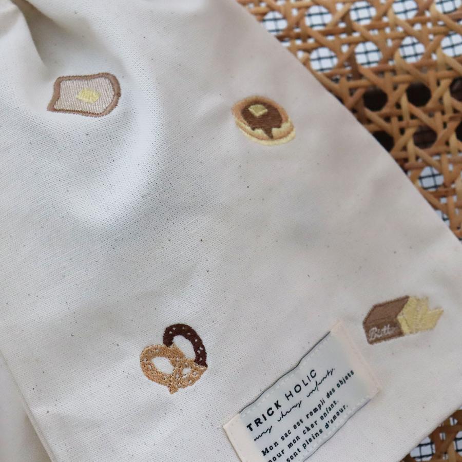 【2点までネコポス可】cotton pouch  pastry (大+小)2枚set小)　ペストリー　巾着　パウチ　ポーチ　コットン　トリックホリック |  | 03