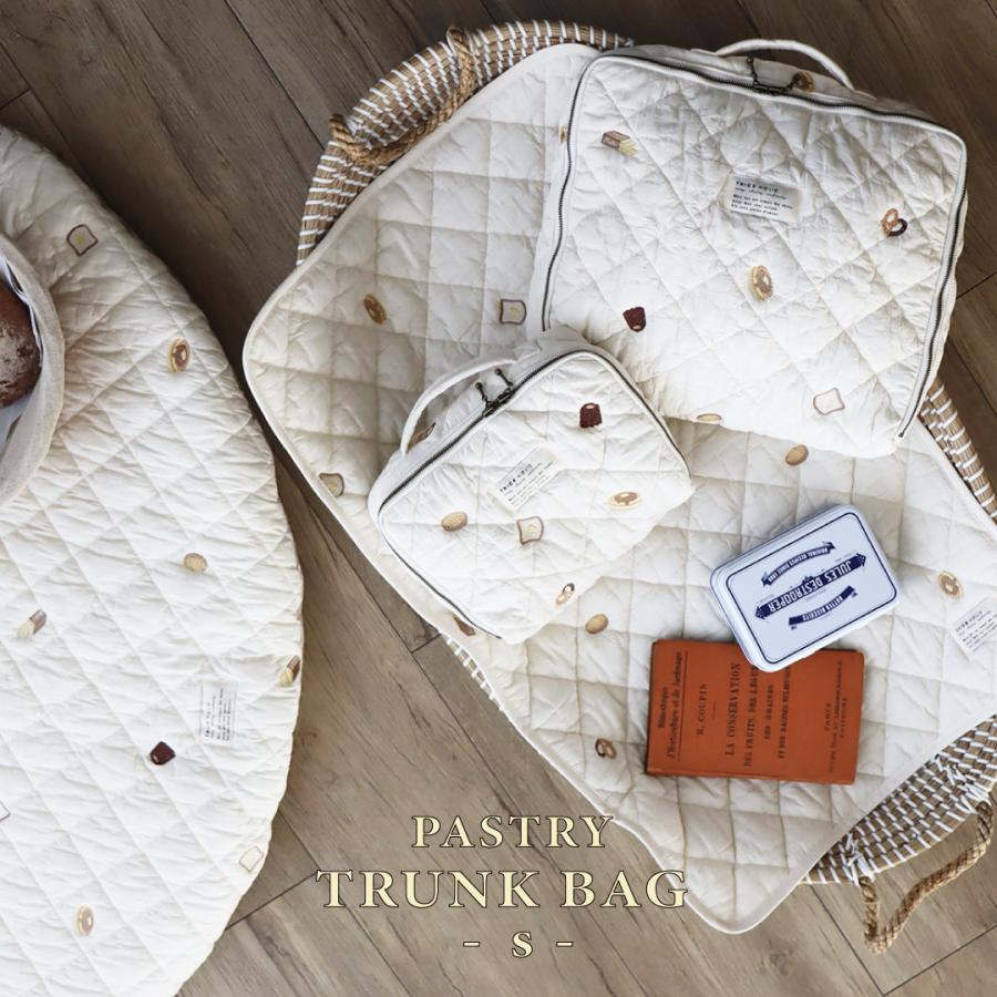 【1点までネコポス可】pastry刺繍 トランクバッグ Sサイズ　ペストリーおむつケース　おむつバッグ　トリックホリックオリジナル | 