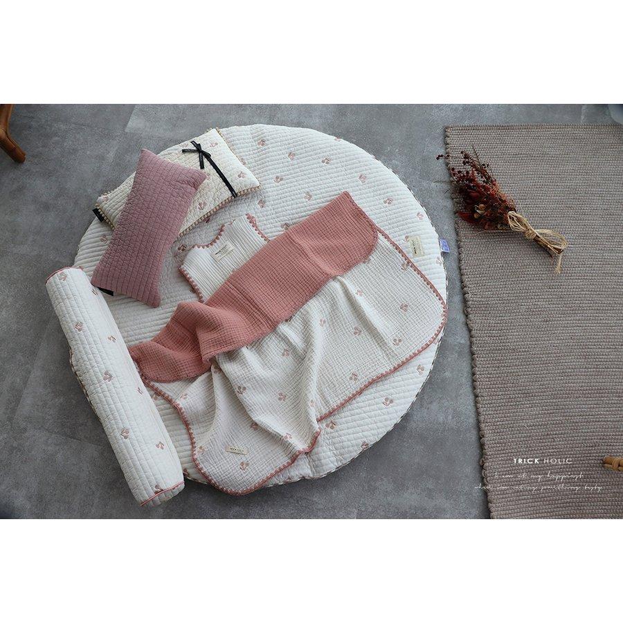 mini bolster cushion さくらんぼ刺繍 プレミアムキルト miniボルスタークッション（約60×10ｃｍ） |  | 02