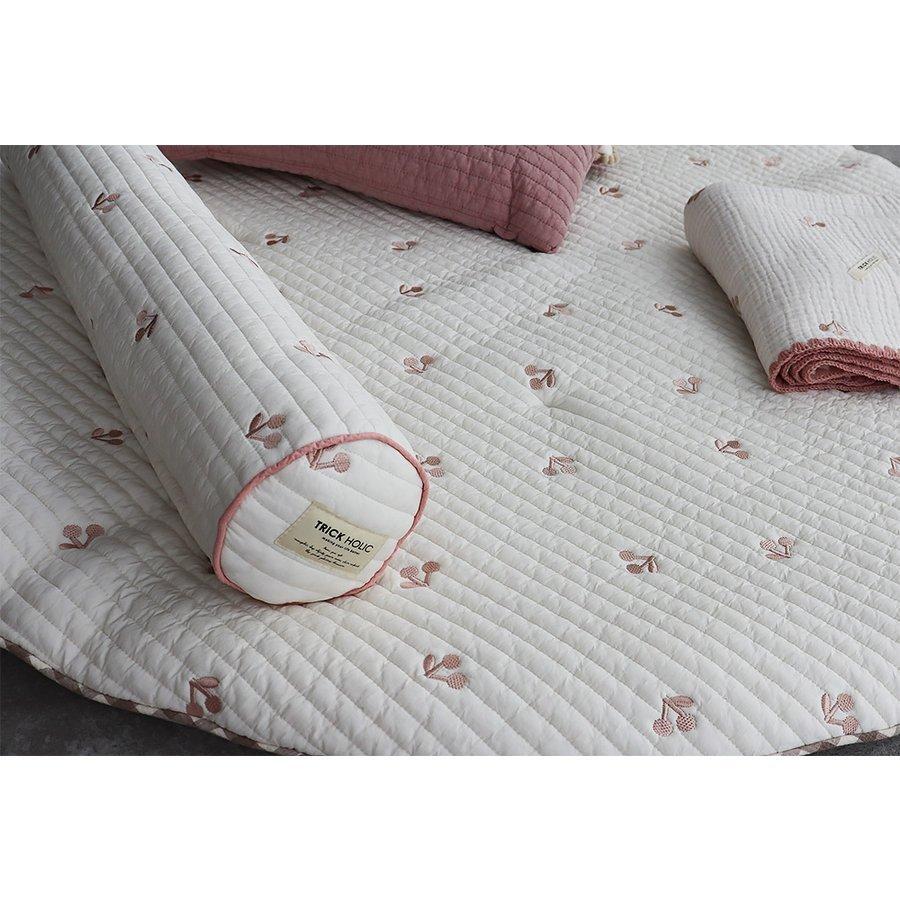 mini bolster cushion さくらんぼ刺繍 プレミアムキルト miniボルスタークッション（約60×10ｃｍ） |  | 03