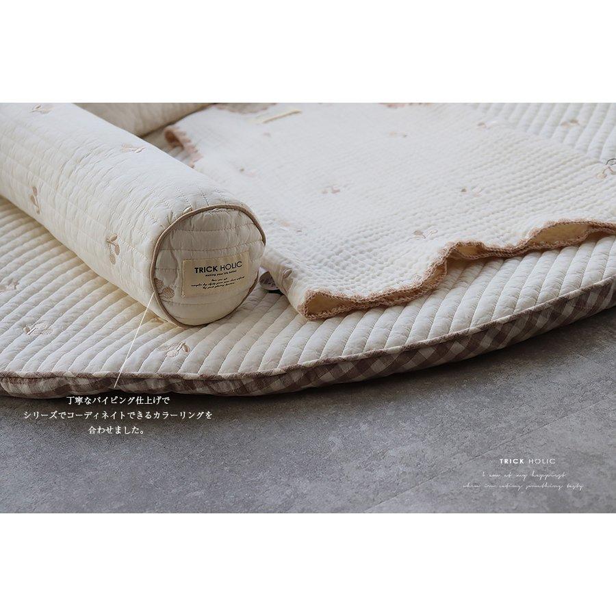 mini bolster cushion さくらんぼ刺繍 プレミアムキルト miniボルスタークッション（約60×10ｃｍ） |  | 09