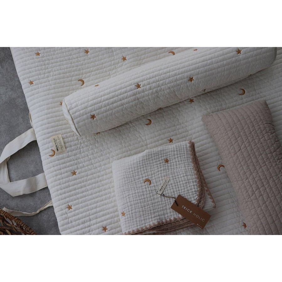 mini bolster cushion 星月/くま/レモンの刺繍（中綿付き）プレミアムキルト miniボルスタークッション（約60×10ｃｍ） |  | 14