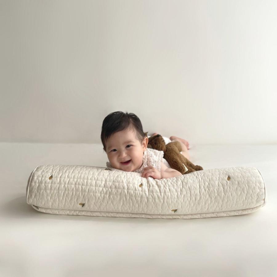 mini bolster cushion 星月/くま/レモンの刺繍（中綿付き）プレミアムキルト miniボルスタークッション（約60×10ｃｍ） |  | 02