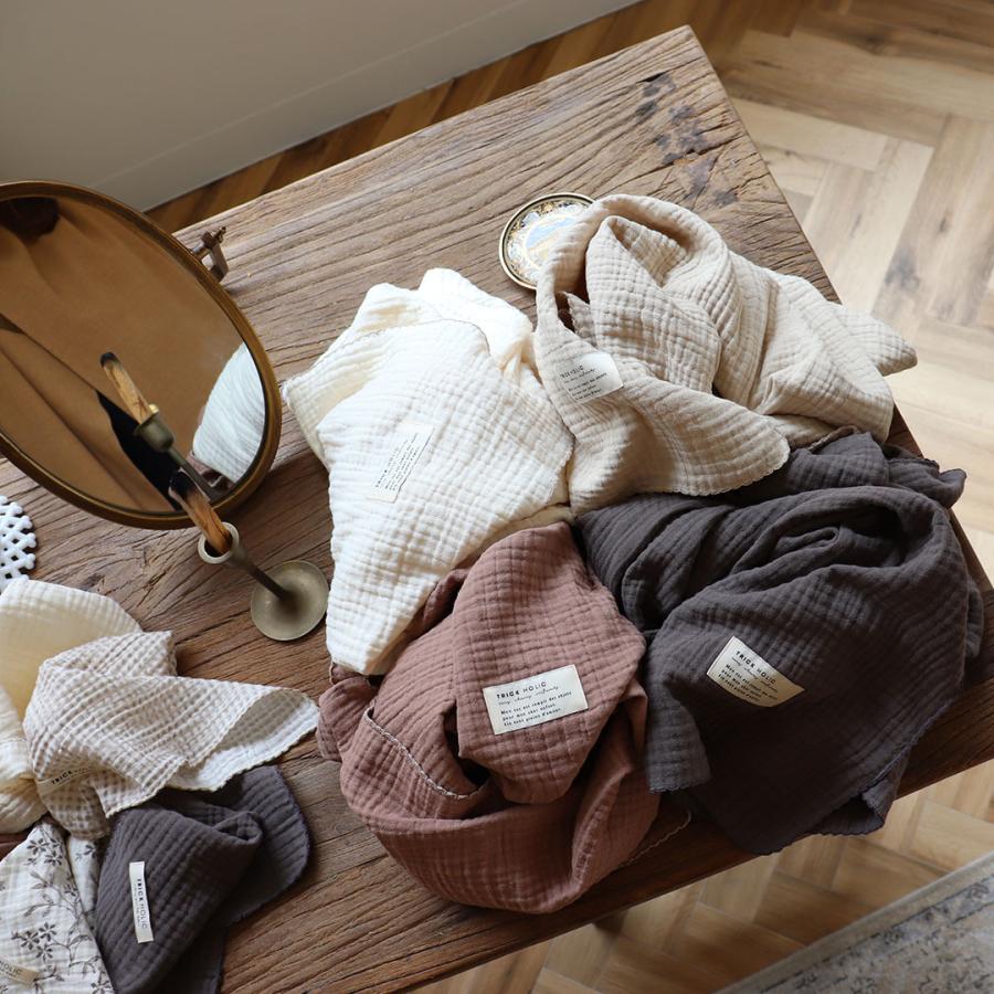 1点までネコポス可】triple gauze blanket（約100×100cm）3重ガーゼ