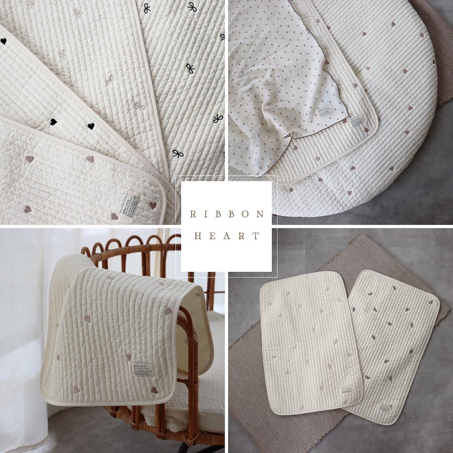 【11/29 11時頃再入荷】プレミアムイブルおむつ替えマット ribbon/heart/星月/さくらんぼ/くま/レモン/ビンテージ　　裏面撥水生地 |  | 19