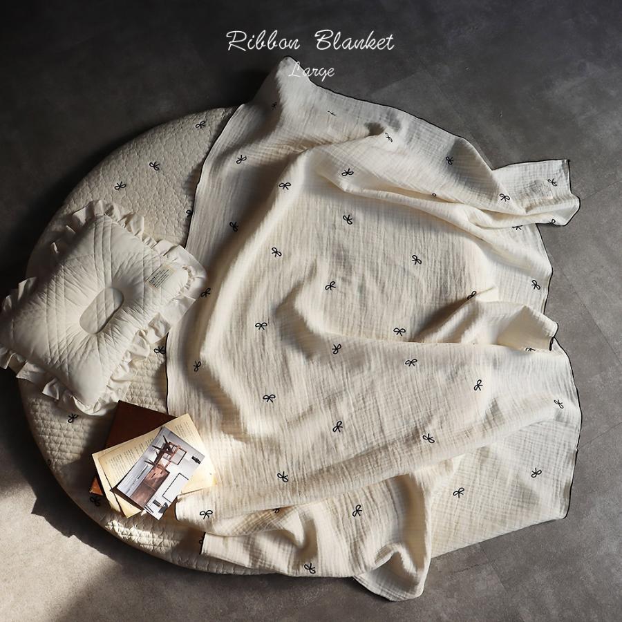 new ribbon gauze blanket L-size（約140×85cm）トリプルガーゼ