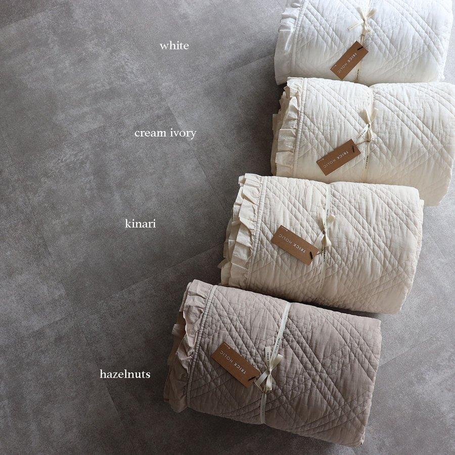 中綿増量 french frill quilt ibul 約150×200cm（フリル含まず）フリル