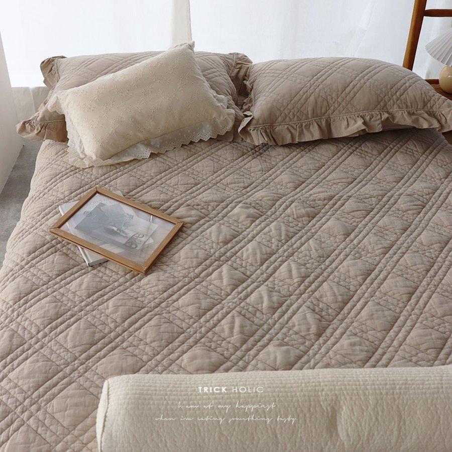 中綿増量 french frill quilt ibul 約150×200cm（フリル含まず）フリル